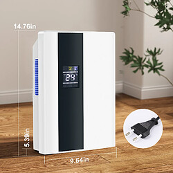 Avis Nettlife Déshumidificateur 2000 ml avec télécommande, minuterie 24 h, nettoyage UV et mode veille (blanc)