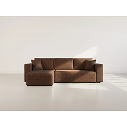 Bestmobilier Topaze - canapé d'angle réversible 4 places convertible avec coffre en simili pas cher