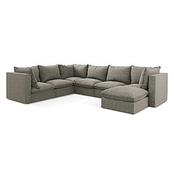 Makamii Fauteuil modulable velours - Noir