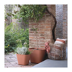 Pot de fleurs carré - DEROMA - Origin - 29 L - Terre cuite