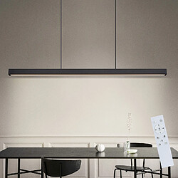 Suspension LED NETTLIFE pour salle à manger, intensité variable, noire, moderne, 50 W, 148,5 cm