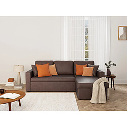 Bestmobilier Cyrus - Canapé d'angle réversible 4 places - convertible avec coffre - en simili