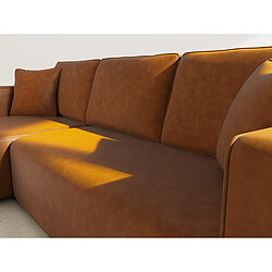 Acheter Bestmobilier Topaze - canapé d'angle réversible 4 places convertible avec coffre en simili