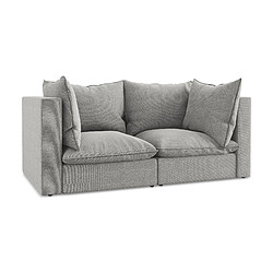Makamii Canapé modulable 2 places - Gris clair