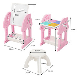 Joyz Ensemble de sièges pour enfants 2 en 1, table de jeu avec tableau et chaise pas cher