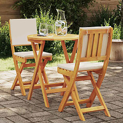 vidaXL Ensemble bistrot 3 pcs Huile Naturelle Bois d'Acacia Massif