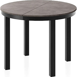 Wfl group Table Corin à manger - Gris béton foncé