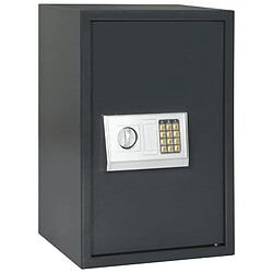 vidaXL Coffre-fort numérique électronique avec étagère Gris foncé 40x35x60 cm Acier