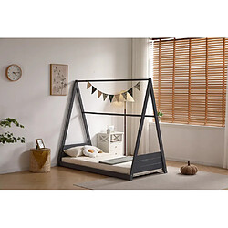 Homy France Lit pour enfant Gris 90x190 cm TIPI pas cher