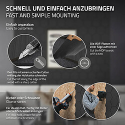 ML-Design Panneaux acoustiques Hexagon, 66,5x81,1x2,1 cm, noir