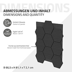 Acheter ML-Design Panneaux acoustiques Hexagon, 66,5x81,1x2,1 cm, noir