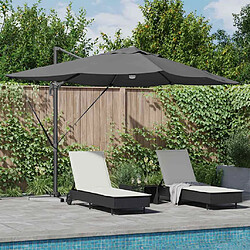 vidaXL Parasol Anthracite 351 x 250 x 253 cm Polyester et Aluminium