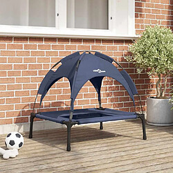 vidaXL Lit pour Chien Bleu marine 76 x 62 x 70,5 cm Acier