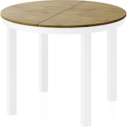 Wfl group Table à manger ronde Rowan - Chêne Lancelot