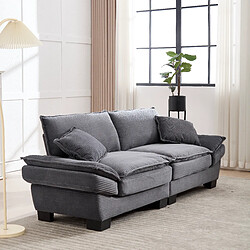 Avis Okwish Canapé droit 2 places - Gris foncé