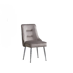 Chaise Design Berit – Velours Côtelé Marron – 78 Cm – Paris Prix