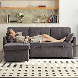 Okwish Canapé droit 3 places - Gris