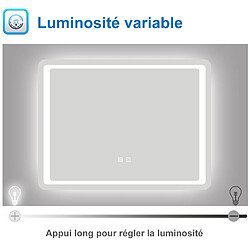 Acheter Miroir lumineux 120x70 pour salle de bain antibuée boutons tactiles lumière froide SANILAND