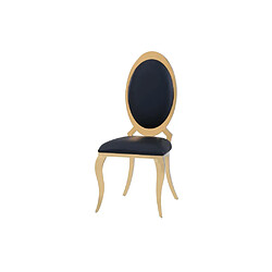 Homy France Lot de 4 chaises ANGEL baroque Gold simili cuir
