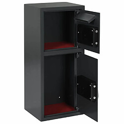 vidaXL Coffre-fort numérique Gris foncé 35 x 31 x 80 cm Acier