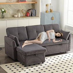Okwish Canapé droit 3 places - Gris