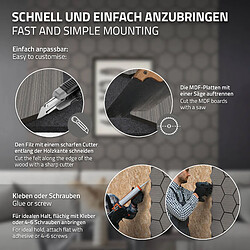 ML-Design Panneaux acoustiques Hexagon, 66,5x81,1x2,1 cm, Gris