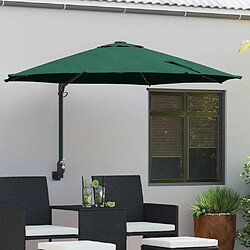 vidaXL Parasol de jardin Vert 248 x 248 x 148 cm Polyester et Acier