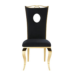 Homy France Lot de 4 Chaises baroque ROYAL Gold Velours