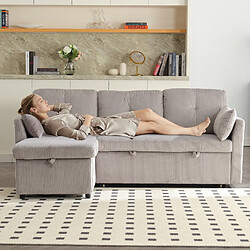 Okwish Canapé droit 3 places - Gris clair