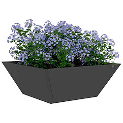 Avis vidaXL Cache-pot de jardin 5 pcs Noir 40 x 40 x 15 cm