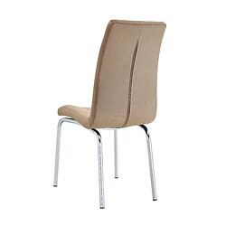 Avis Homy France Lot de 6 chaises EMMA simili cuir - Taupe