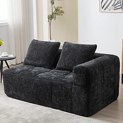 Okwish Canapé droit 2 places - Noir