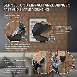 ML-Design Panneaux acoustiques Hexagon, 66,5x81,1x2,1 cm, teck