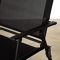 Aktive Lot de 4 chaises de jardin pliantes - Noir pas cher
