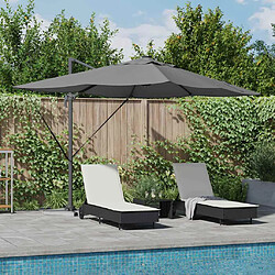 vidaXL Parasol Anthracite 352 x 251 x 265 cm Polyester et Aluminium 