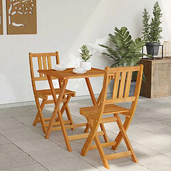 Acheter vidaXL Ensemble bistrot 3 pcs Huile Naturelle Bois d'Acacia Massif