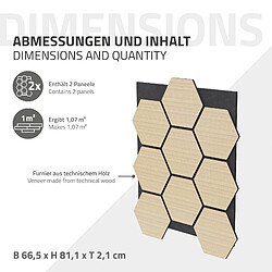 Acheter ML-Design Panneaux acoustiques Hexagon, 66,5x81,1x2,1 cm, chêne