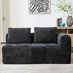 Okwish Canapé droit 2 places - Noir