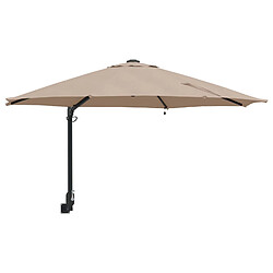 vidaXL Parasol de jardin Taupe 248 x 248 x 148 cm Polyester et Acier
