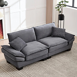 Okwish Canapé droit 2 places - Gris foncé