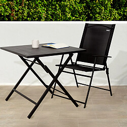 Avis Aktive Lot de 4 chaises de jardin pliantes - Noir