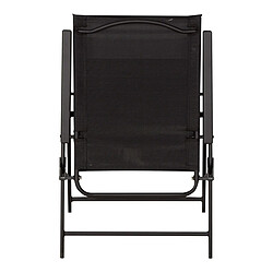 Aktive Lot de 4 chaises de jardin pliantes - Noir