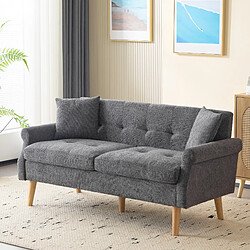 Okwish Canapé droit 2 places - Gris