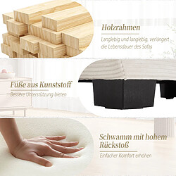 Okwish Canapé droit 2 places - Beige pas cher