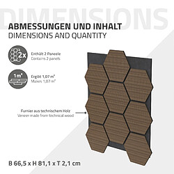 Acheter ML-Design Panneaux acoustiques Hexagon, 66,5x81,1x2,1 cm, brun