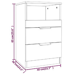 Decoshop26 Table de chevet 2 tiroirs - Gris pas cher