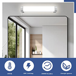 NETTLIFE applique miroir LED avec prise 10W lot de 2 blanc neutre 4000K chrome