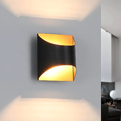 Applique murale NETTLIFE noire et dorée - Appliques murales modernes pour escaliers, chambre d'enfant