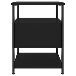 Decoshop26 lot de 2 tables de chevet avec tiroir - Noir pas cher