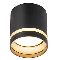 NETTLIFE Spot en saillie LED spot de plafond rond noir 5W spot en saillie petit acrylique